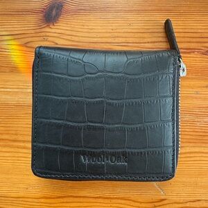 Black Croc-Embossed Wallet